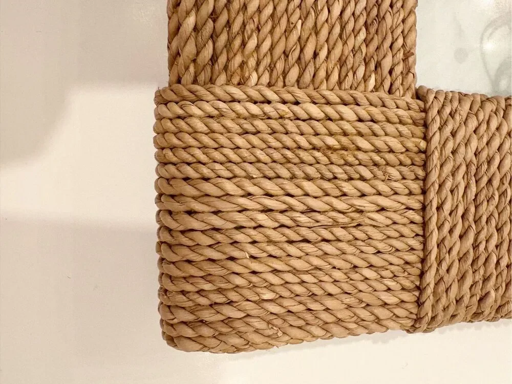NWT Reed & Barton Seagrass Wicker Picture Frame 12.5 x 12.5